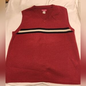 Vintage Unionbay vest red with stripe size med